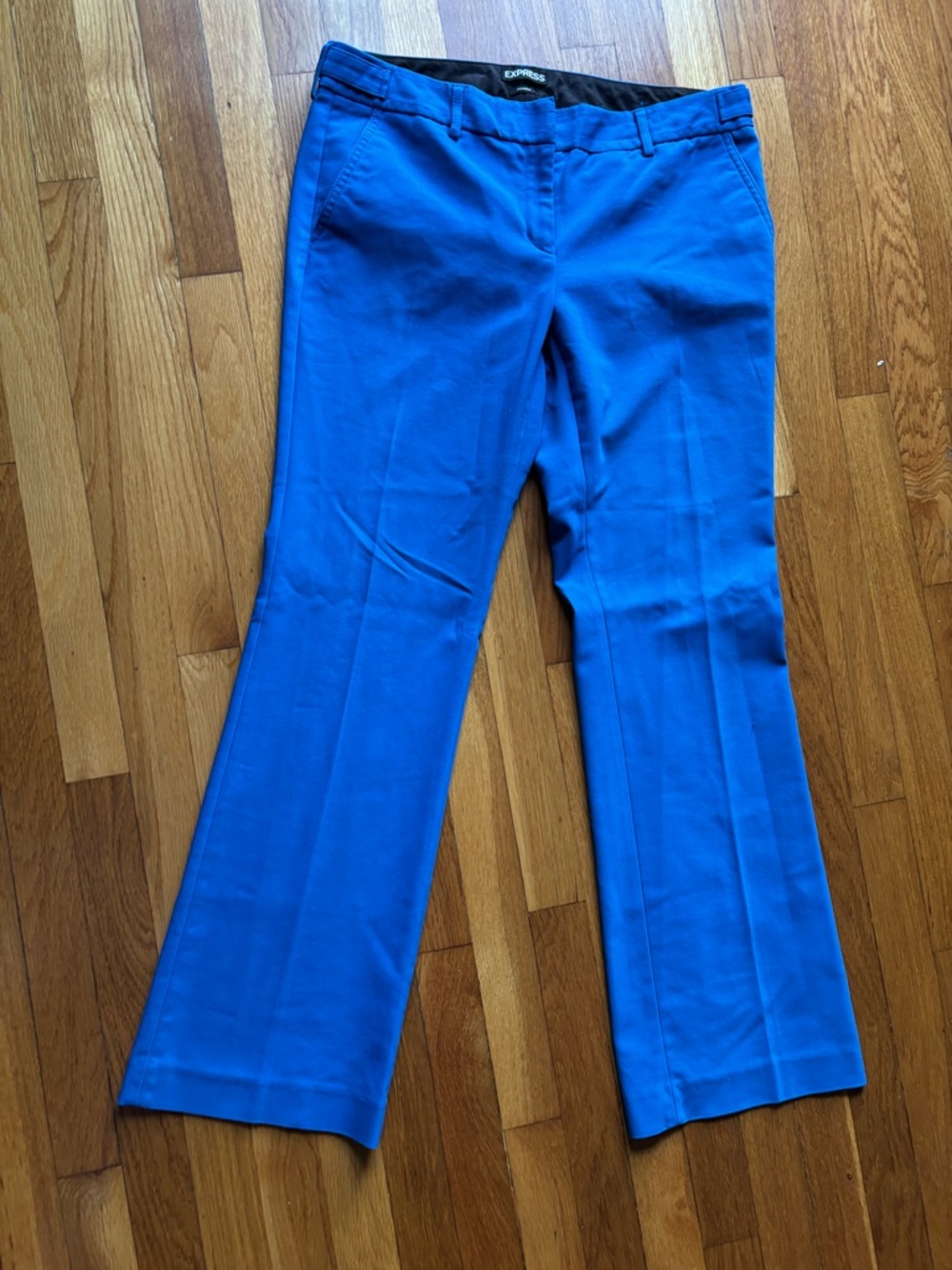 Express Royal Blue Dress Pants with Black Waistband
